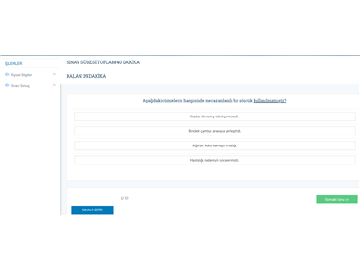 online sınav sistemi 2